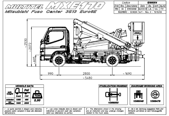 Nacela Autosasiu Multitel MXE 170 Sasiu: Mitsubishi Fuso Canter  de vanzare